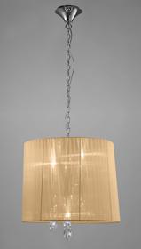 Tiffany Polished Chrome-Soft Bronze Crystal Ceiling Lights Mantra Shaded Crystal Fittings